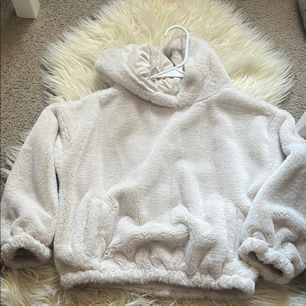 Zara kids girls faux fur hoodie